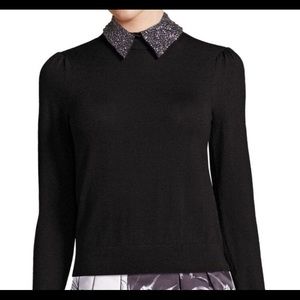 Alice + Olivia jewel collar sweater